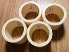 Set 4 Vintage Vera Neumann Napkin Rings Lacquer Acrylic Japan Mcm Creamy White