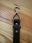 Tory Belt With Hook  English Bridle Leather  Black  Plain  Men s  2280 Sz 32 Usa
