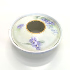 W g    Co  Limoges France Antique Porcelain Hair Receiver - Lavender Flowers
