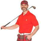 Men s Royal And Awesome Red Golf Polo Performance Golf Top Size S - Xxl