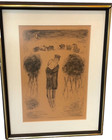 Vintage Judaica Israeli Artist Country Couple Israel Jewish Judaism S  Karczmar