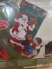 Bucilla Gingerbread Santa 16    Felt Stocking Kit 86442 Christmas Cookies New 2013