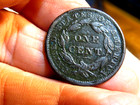 Old United States Wild West 1838 Large Cent F3