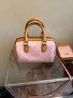 Coach Mini Rowan Crossbody Bag In Signature With Charms In Powder Pink Cek79