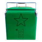 Heineken Retro Metal Cooler 14qt 18-can Green Ice Chest Vintage Beer Bucket Gift