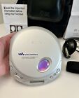 Sony Walkman D-e350 Esp Max Portable Silver purple Cd Disc Player  case Works 