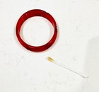 Vintage 1930s Art Deco Deeply Carved Bakelite Cherry Red Bangle Bracelet  7 15   