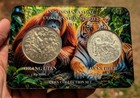 Collector Set   Wwf 1974 Indonesia Rupiah - Tiger   Orang Utan - Silver Coin