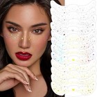 12pcs Face Glitter Freckles  Face Holographic Multicolor   Gold   Silver