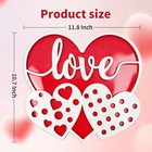 Valentine s Day Door Sign 3d Heart Shaped Hanger Wreath Red Wall Decor