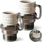 2pcs Spark Plug Coffee Mug Creative Engine Design Cup For Car Lovers