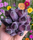 2025rare Large Dark Purple Phantom Ghost Quartz Cluster Raw Rock Amethyst Geode