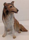Collie Dog Statue Artist Signed Vintage 1986 Homco Masterpiece Porcelain
