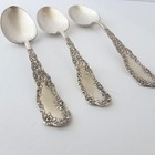 3 Wm Rogers   Sons Aa 1894 Silver Plated Large Soup Spoons Florida Vtg