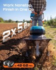 Seesii 40v Cordless Tiller 12  Electric Rototiller Cultivator 2  5000mah Battery