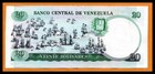 Venezuela Xf Note 20 Bolivares October 1987 P-71 Commemorative Banknote