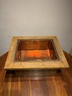 Vintage Japanese Wooden Hibachi Charcoal Brazier With Removable Copper Liner
