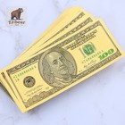 Wholesale Lot 100 Pcs   100 Dollar Color Gold Notes Money Banknotes Crafts New