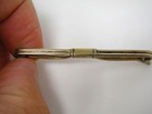 Vintage Collectible Tie Collar Bar Clip  Double Bar Groove Middle Gold Tone