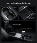 New Model Y Juniper   Model 3 Center Console Organizer  double Layer Space slide