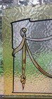  Reversed Painted Textured Arched Architectural Glass Door Panel Window Antique 