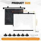 2pcs Car Window Shades For Baby  17 72   15 75  Retractable  Color  Black white