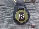 Rolls Royce Deluxe Collector Leather Key Fob Unique Antique Gold Hi-class Style 