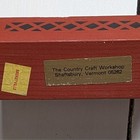 3 Vermont Country Craft Workshop Covered Bridge Folk Art Wooden Block House Bank