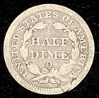 1858 O Seated Liberty Half Dime