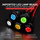 2pcs 12mm  1 2   Red Led Indicator Light Waterproof Metal Signal Lamp 110v 120v