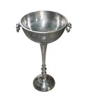 Silver Standing Large Distressed Look Ice Champagne Wine Cooler Bucket