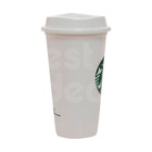 Starbucks White Reusable Travel Mug cup tumbler Grande Medium  16oz 