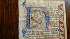 Stunning 15th Century Mediaeval Illuminated Manuscript Leaf Netherlands C 1475