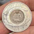 1901 Buffalo New York Encased Indian Cent Pan-american Exposition World s Fair