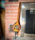Vintage Brass Eagle Fireplace Bellows Antique Wood Leather Unique Works 31  Wow 