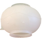 Vintage Mcm Frosted Glass Ceiling Light Globe Shade Grape Vine Embossed 1950s