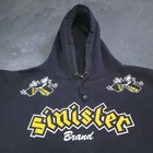 Vtg Sinister Brand Anderson Silva Spider Xl Hoodie Muay Thai College Ufc Mma