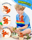 3 Pack Jumbo Dinosaur Eggs - Drop To Hatching Dinosaur Eggs Toys Birthday Gif   