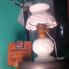 Vintage L e  Smith Milk Glass Moon And Stars Mini Oil Lamp