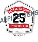 Fire Chief Engineer Helmet Shield Sticker - Style 9- Custom Just For You 