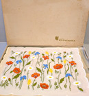 Mid Century Vintage Stoller Vinyl Rectangle Floral Placemat Set Of 4 Nib