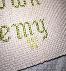 Vtg Dragon Holding Match Cross Stitch    sometimes I Am My Own Worst Enemy    1983
