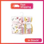 Hudson Baby Unisex Baby Cotton Flannel Burp Cloths  Soft Painted Floral 10 Pack 