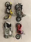 Lot Of 4 See Toys Ridge Riders Diecast Motorcycles 3    Honda Yamaha Dirt Bike