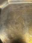Vintage Brass Ornate Etched Decorative Serving Tray With Handles Rectangular