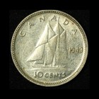 1943 Canada Dime Double Struck Date- Free Shipping Usa