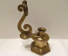 Vintage Mid Century Italian Brass Metal Candle Holder Candlestick Chamber Lamp