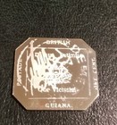 Sterling Silver Stamp Franklin Mint 1981 Mini 1856 British Guiana Postmasters 