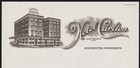 Vintage Letterhead Hotel Carlton Chas Grassle Old Hotel Pic Rochester Minnesota