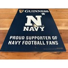 Guinness X Navy Football Metal Beer Sign 12x17 Embossed Wall Tacker Ncaa Bar Pub